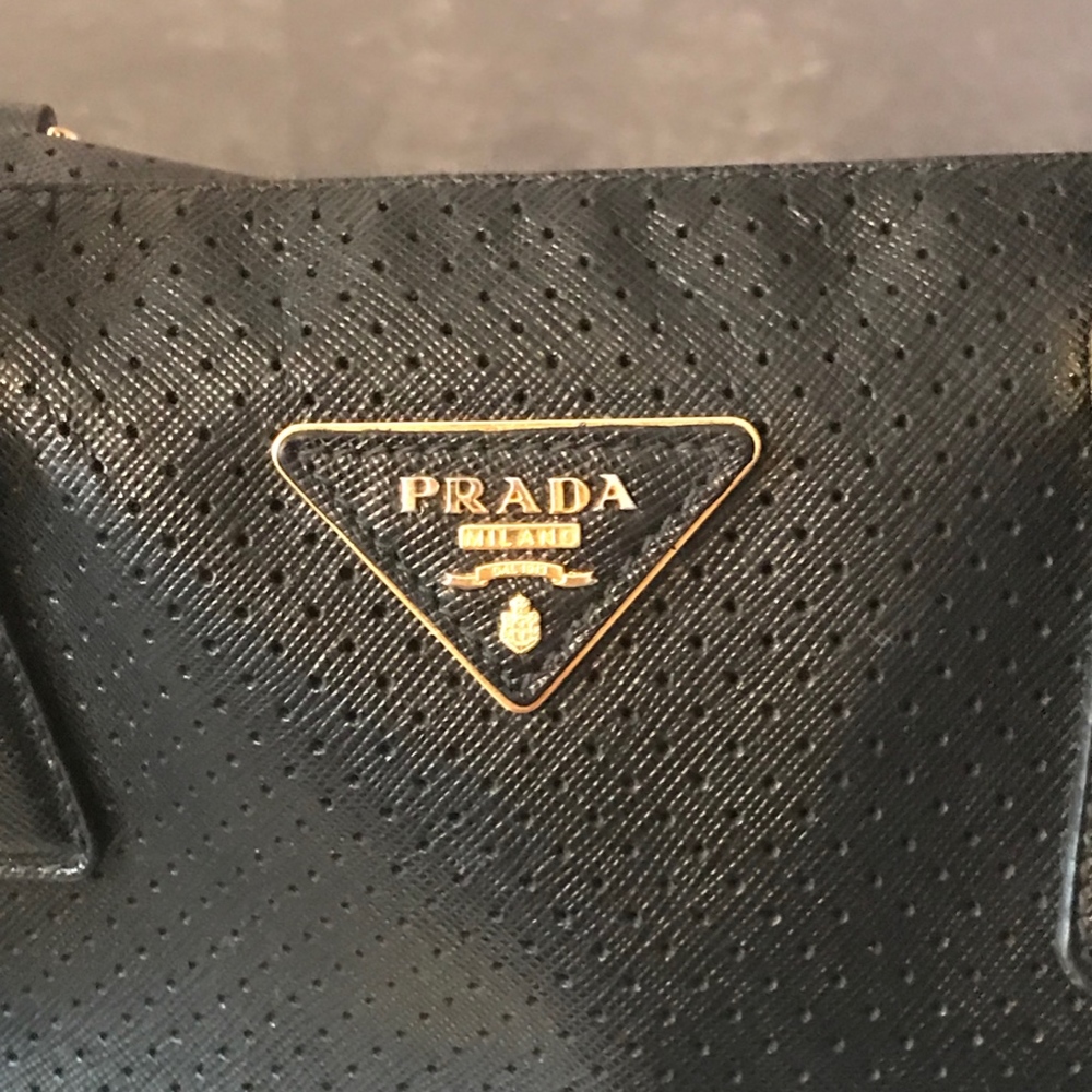 Prada Saffiano Fori Perforated Boston Bag - Picture 3 of 12
